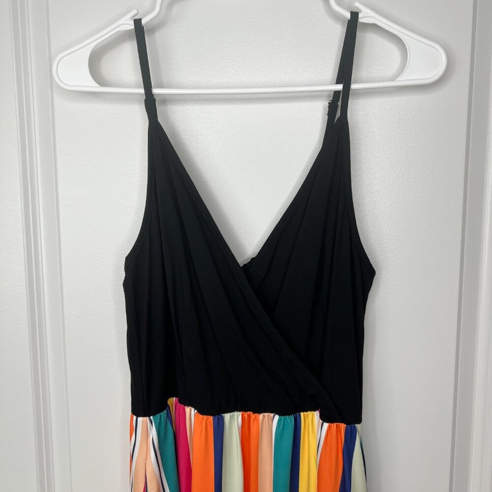 Ouges Women's Maxi Dress Size Med V-Neck Adjustable Spaghetti Strap w/Pockets - Picture 2 of 12